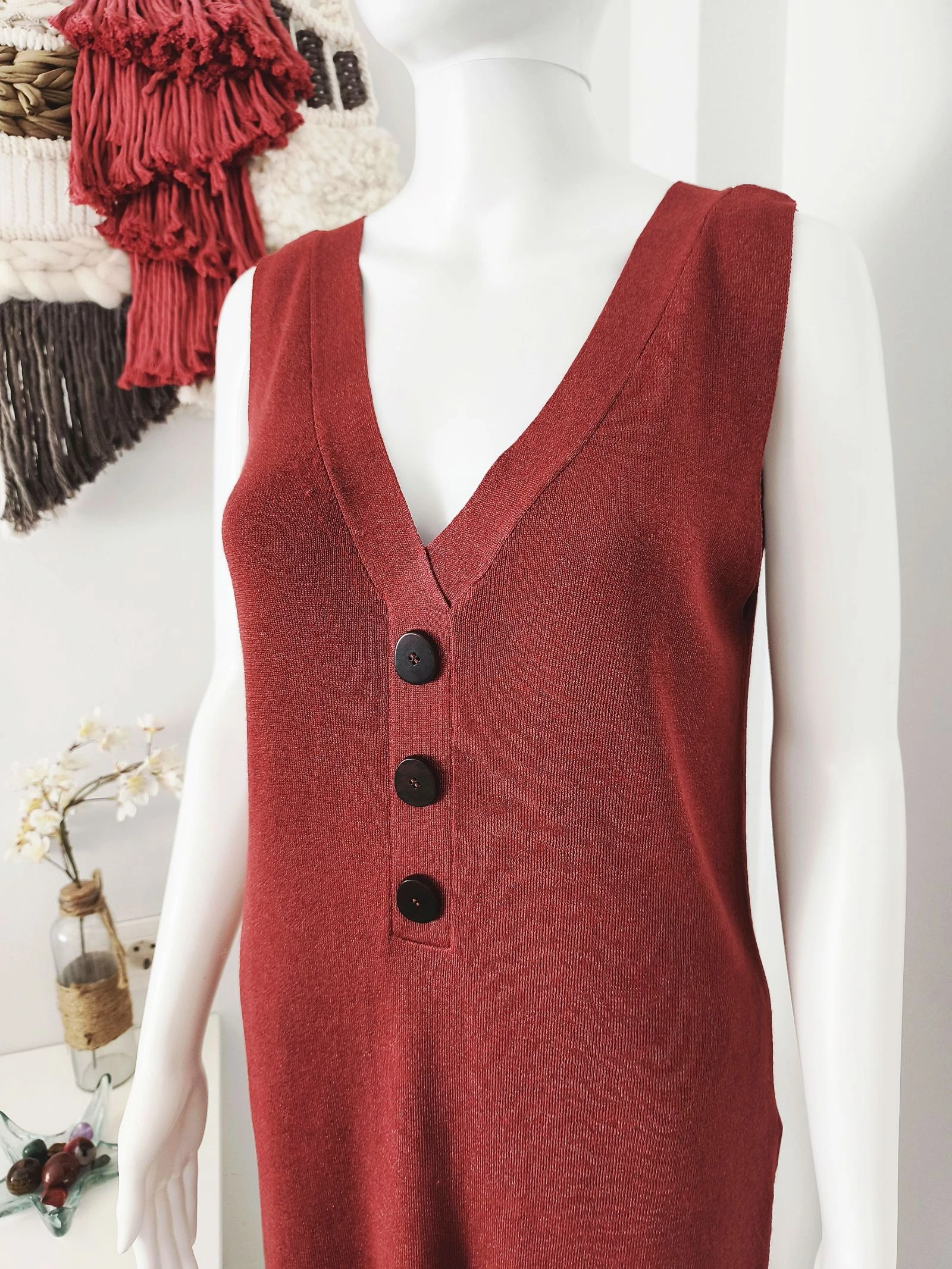 Maxi vest / Lange gebreide top van Sfera Collection – photo 4